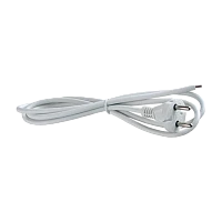 Сетевой кабель Volsten S-LR4 ПВС2х1 с универсальной вилкой, 2200Вт, 10А, б/з, 1.5м белый (1/10/100)