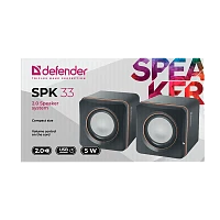 Колонки 2.0 Defender SPK-33 5W USB черный оранжевый (1/100)