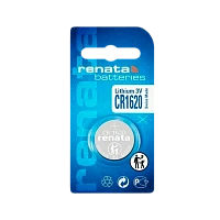 Батарейка Renata CR1620 BL1 Lithium 3V (10/300/2400)