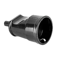 Розетка штепсельная Volsten Sb1-MZ12 1гн. 16A С/З черный (1/6/96)