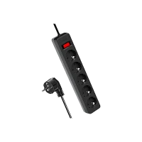 Сетевой фильтр Космос 5р.С/З 10A 3.0м ПВС 3x0.75мм² черный (1/20)
