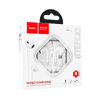 Наушники вставные HOCO M1 Max с микр. Type-C (m) белый (1/32/192)