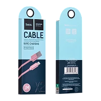 Кабель HOCO X2 USB (m)-Lightning (m) 1м 2.1A нейлон розовое золото (1/30/300)