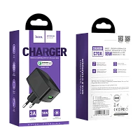 Сетевое З/У HOCO C70A 1USB 3.0A QC3.0 черный (1/72)