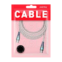 Кабель Smartbuy Type-C (m)-Type-C (m) 1м 3.0A нейлон серый