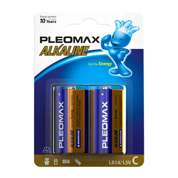 Батарейка Pleomax LR14 C BL2 Alkaline 1.5V (2/20/160/6400)