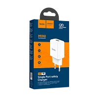 Сетевое З/У HOCO N9 1USB 2.1A с кабелем Lightning белый (1/12/120)