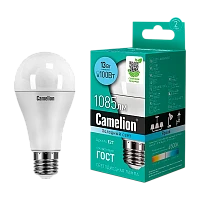 Лампа светодиодная Camelion A60 E27 13W 4500К 170-265V груша матовая (1/10/100)