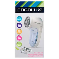 Машинка для удаления катышков Ergolux ELX-LR03-C01 белый (1/80)