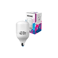 Лампа светодиодная Космос HW E27/E40 40W 6500К 220V цилиндр матовая (1/20)
