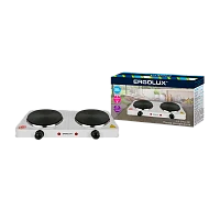 Электроплитка Ergolux ELX-EP04-C01 2 конф., дисковый нагр.эл.2000W 220-240V белый (1/6)