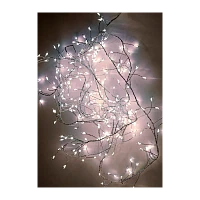 Гирлянда Космос "Мишура" 300LED 3м 8 режимов очень яркая белый теплый (1/48)