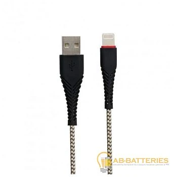 Кабель Borofone BX10 USB (m)-Lightning (m) 1.0м 2.1A ткань черный (1/270)