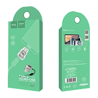 Переходник HOCO UA8 Type-C (m)-microUSB (f) пластик серебряный (1/32/320)