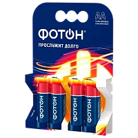 Батарейка Фотон LR6 AA BL4 Alkaline 1.5V (4/40/480)