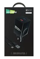 Сетевое З/У MORE CHOICE NC69i 2USB 3.0A QC3.0 с кабелем Lightning черный (1/18/180)