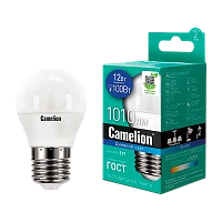 Лампа светодиодная Camelion G45 E27 12W 6500К 170-265V груша матовая (1/10/100)