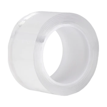 Скотч Smartbuy 30мм*1м двусторонний многоразовый прозрачный (1/12)