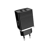 Сетевое З/У HOCO C43A 2USB 2.4A черный (1/21/126)