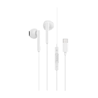 Наушники вставные HOCO M65 с микр. Type-C (m) белый (1/20/120) 