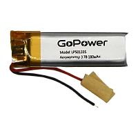Аккумулятор Li-Pol GoPower LP501335 PK1 3.7V 180mAh с/з (1/10/250)