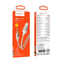 Кабель AUX HOCO UPA32B Jack 3.5mm (m)-Type-C (m) 1м золотой (1/31/310)