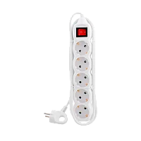 Удлинитель Старт S 5р.С/З 10A 3.0м с выкл. ПВС 3x0.75мм² белый (1/20)