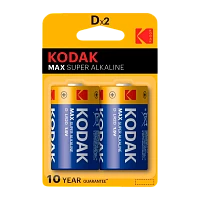 Батарейка Kodak MAX LR20 D BL2 Alkaline 1.5V (2/20/100/3200)