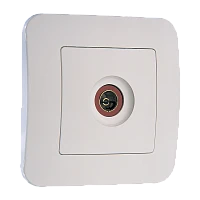 Розетка TV Makel Lillium Natural 1гн. белый 55007M (1/12)