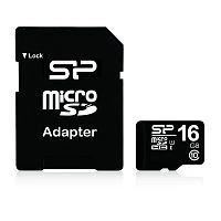 Карта памяти microSD Silicon Power 16GB Class10 UHS-I (U1) 40 МБ/сек с адаптером