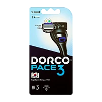 Бритва одноразовая DORCO "PACE3" 3 лезвия 3+1шт. (1/12)