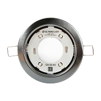 Светильник настенно-потолочный Ultraflash GX-53-04 20W 220V GX53 встраиваемый 106мм хром (1/50)