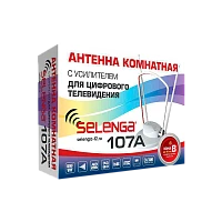 ТВ-Антенна комнатная Selenga 107A активная с питанием с усилителем DVB-T/T2 (1/20)