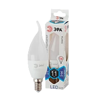 Лампа светодиодная ЭРА BXS E14 11W 6000К 170-265V свеча на ветру