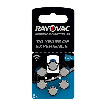 Батарейка Rayovac ACOUSTIC ZA675 BL6 Zinc Air 1.45V 0%Hg (6/60/600)