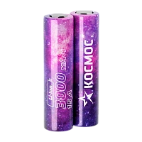 Аккумулятор Li-ion Космос 18650 Shrink 2 15A 3000mAh б/з высокий ток(2/20/200)