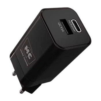 Сетевое З/У MORE CHOICE NC85a 1USB+1Type-C 3.0A 35W PD20W с кабелем Type-C/Type-C черный 