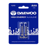 Батарейка Daewoo HIGH ENERGY LR03 AAA BL2 Alkaline 1.5V (2/20/480)