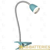 Светильник настольный Camelion KD-847 3.5W 230V IP20 прищепка голубой (1/10)