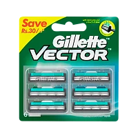 Сменные кассеты Gillette "Vector" 2 лезвия 6шт. (цена за 1 шт) для Slalom Plus (6/60)