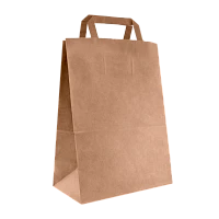 Пакет Aviora 32см x 28см бумага с плоскими ручками крафт