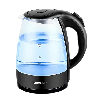 Электрочайник Ergolux ELX-KG03 1500-2300W 1.8л с подсветкой черный 