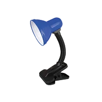 Светильник настольный Ultraflash UF-320P 60W 230V E27 прищепка синий (1/36)