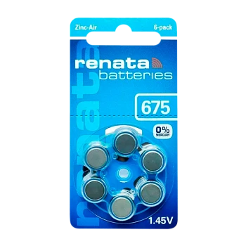 Батарейка Renata ZA675 BL6 Zinc Air 1.45V (6/60/300/3000)