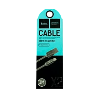 Кабель HOCO X2 USB (m)-Lightning (m) 1м 2.1A нейлон серый (1/30/300)