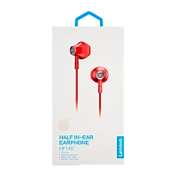 Наушники внутриканальные Lenovo HF140 с микр. красный