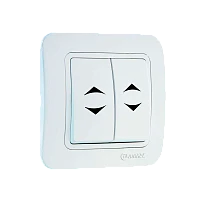 Выключатель Makel Lillium 2-клав.10A пластик проходной белый 70026