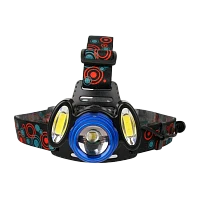 Фонарь налобный Ultraflash E1334 4W 1LED+COB от аккумулятора IP20 4 режима черный (1/50)