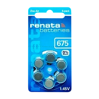 Батарейка Renata ZA675 BL6 Zinc Air 1.45V (6/60/300/3000)