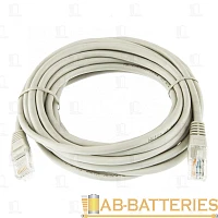 Патч-корд Smartbuy RJ-45 (m)-RJ-45 (m) 30.0м кат.5е ПВХ серый (1/15)